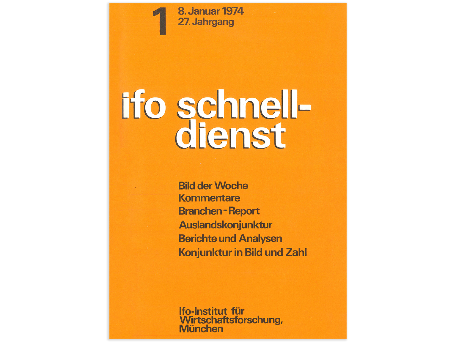 ifo Schnelldienst Cover 1974