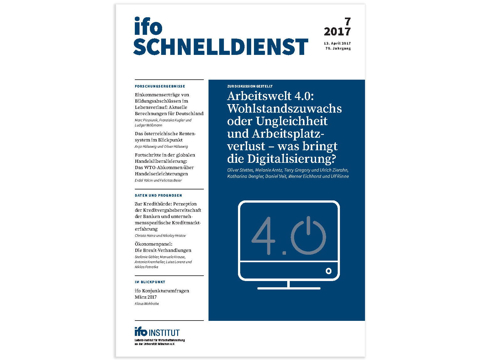 ifo Schnelldienst Cover 2017