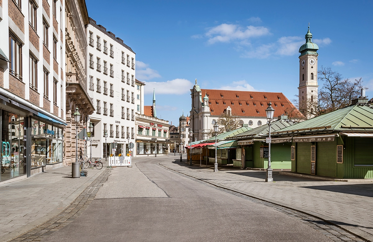 Empty Viktualienmarkt