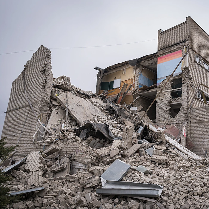 Zerstörte Gebäude, Picture-Alliance / Anadolu | Adri Salido